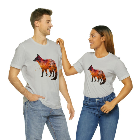 Autumn Fox Silhouette - Short Sleeve Tee